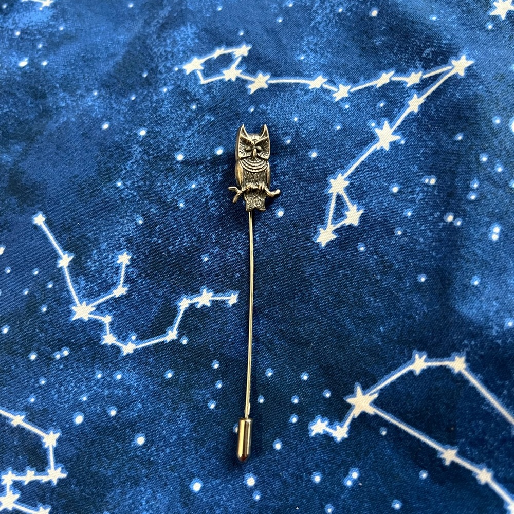LAST CHANCE! VINTAGE Owl Stick Pin Brooch